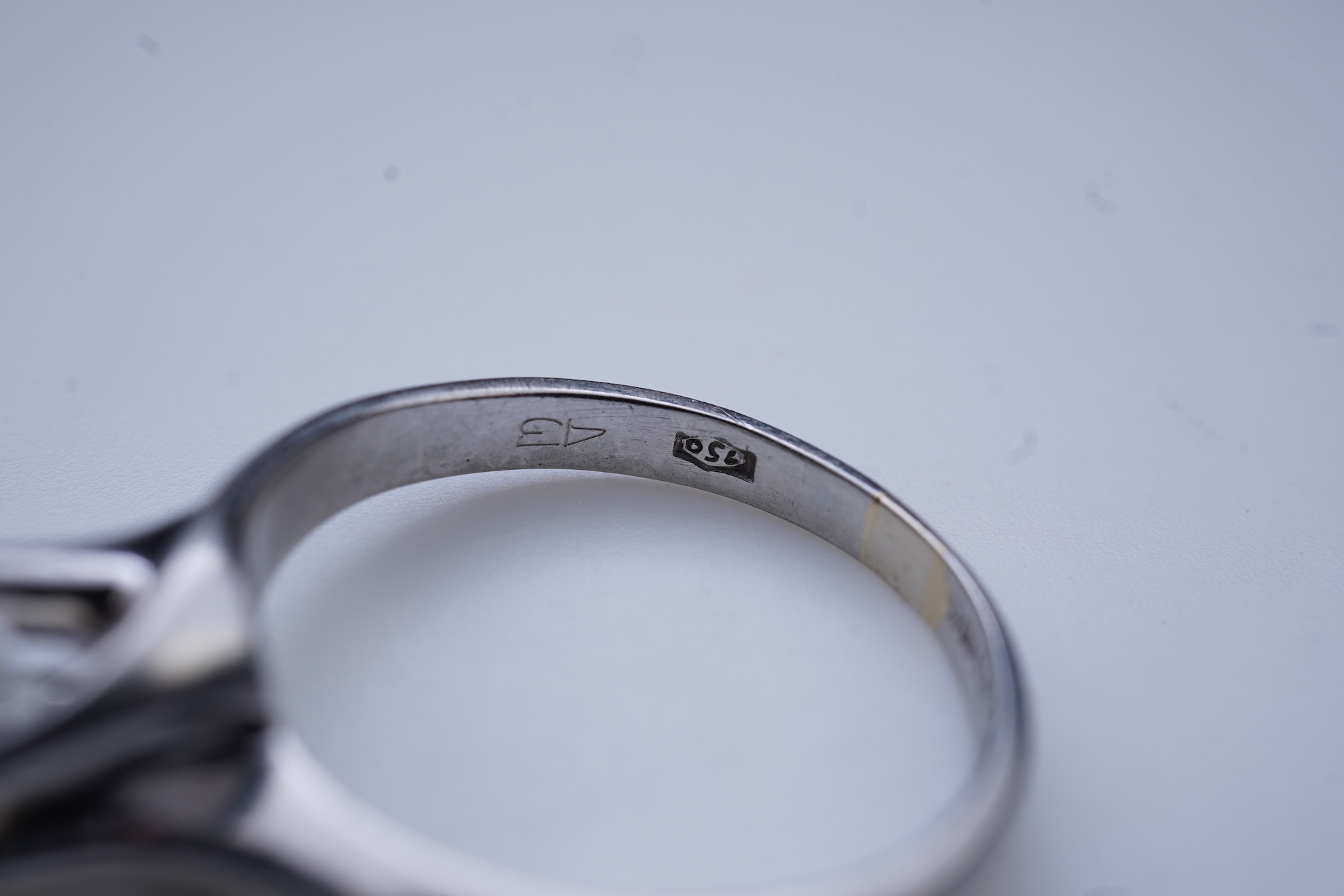 A diamond solitaire ring